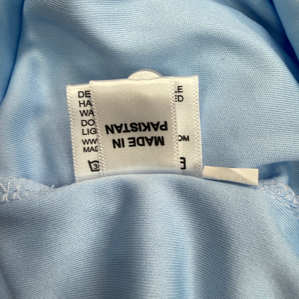 Collars & Co Mens Dress Collar Polo Size Large Light Blue Short Sleeve NWT - Picture 10 of 10